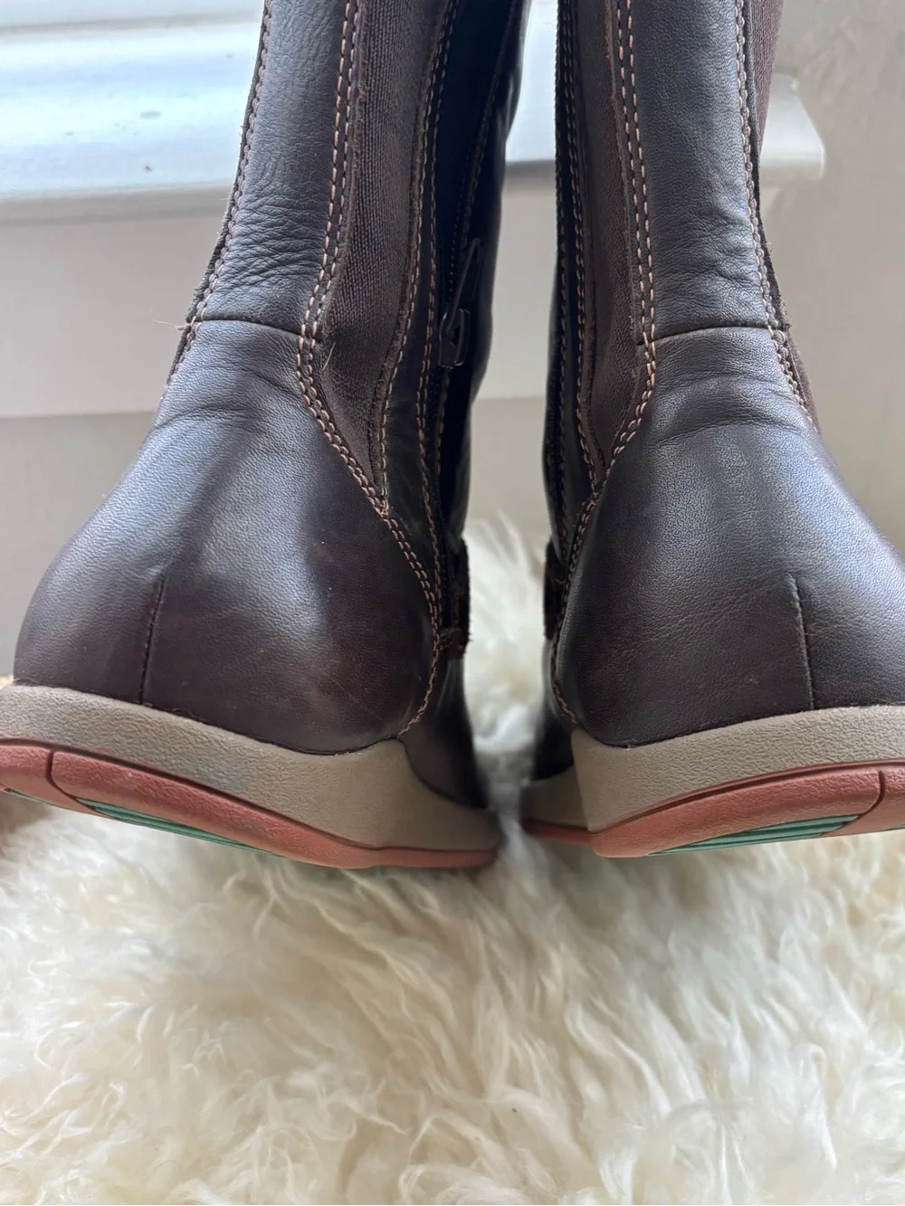 Women Brown Waterproof Mid-Calf Boot Buckle chaco Mara brown leatger 7.5 8 mint